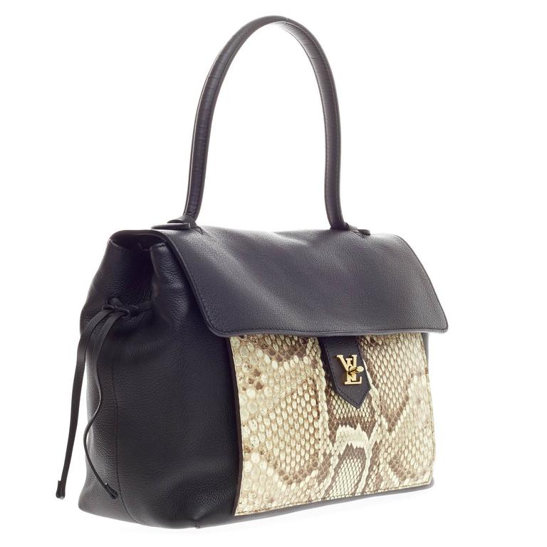Louis Vuitton Lockme Leather and Python MM at 1stDibs