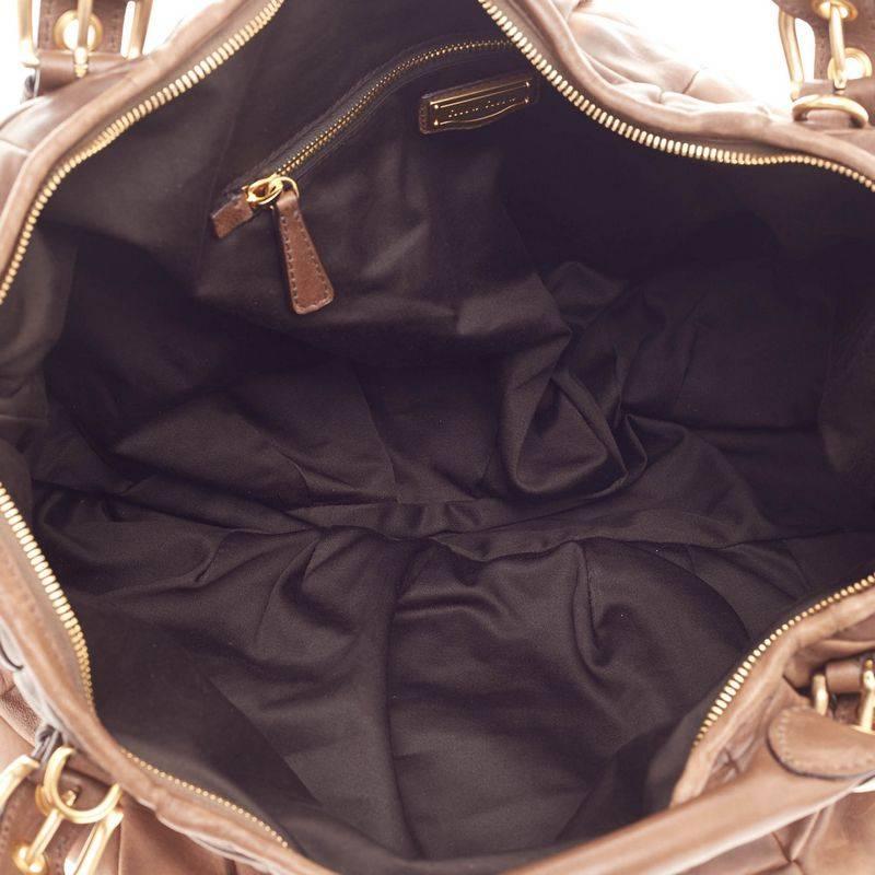 Miu Miu Convertible Shoulder Bag Chevron Leather Large 2