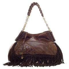 Jimmy Choo Tatum Fringe Shoulder Bag Leather Large