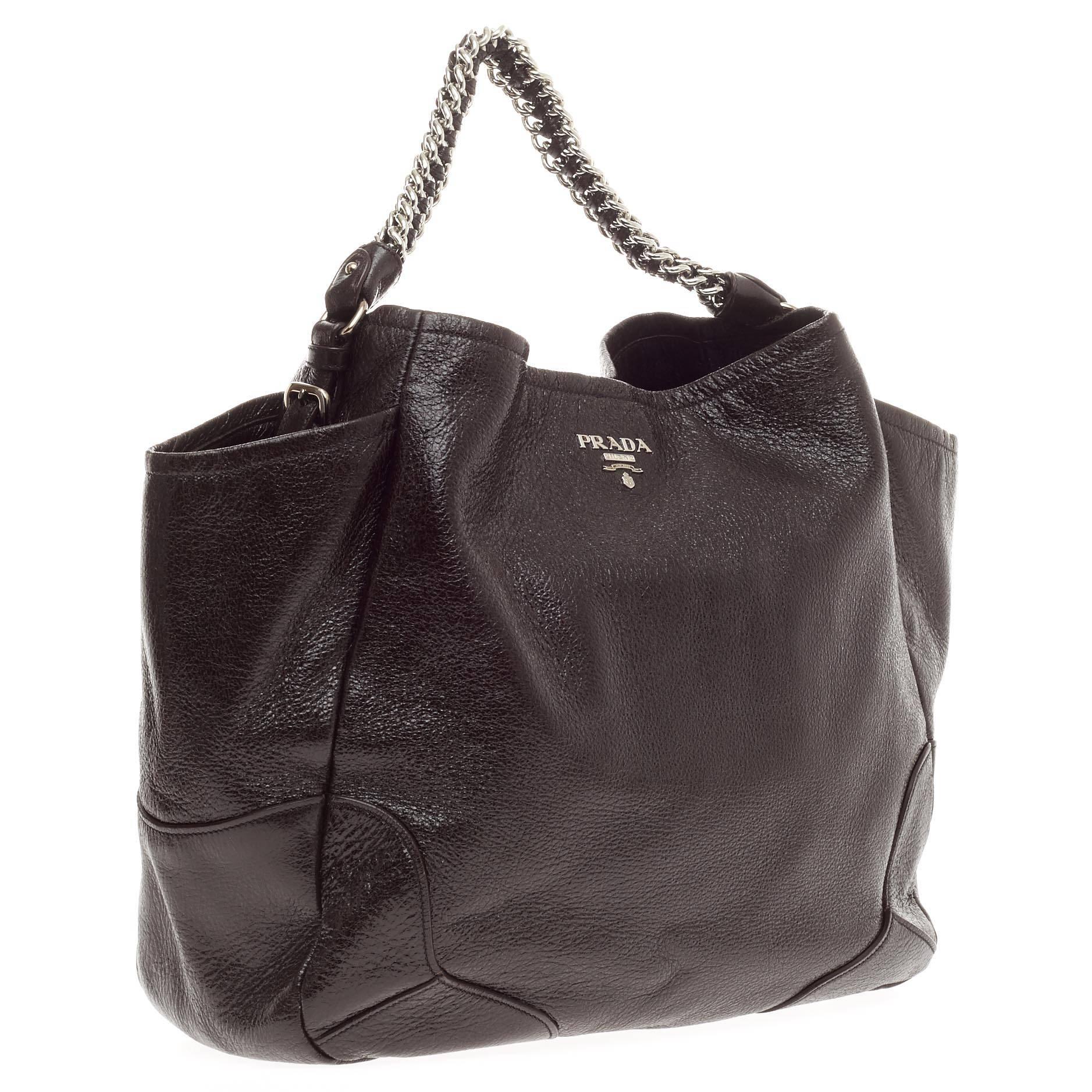 prada chain hobo bag