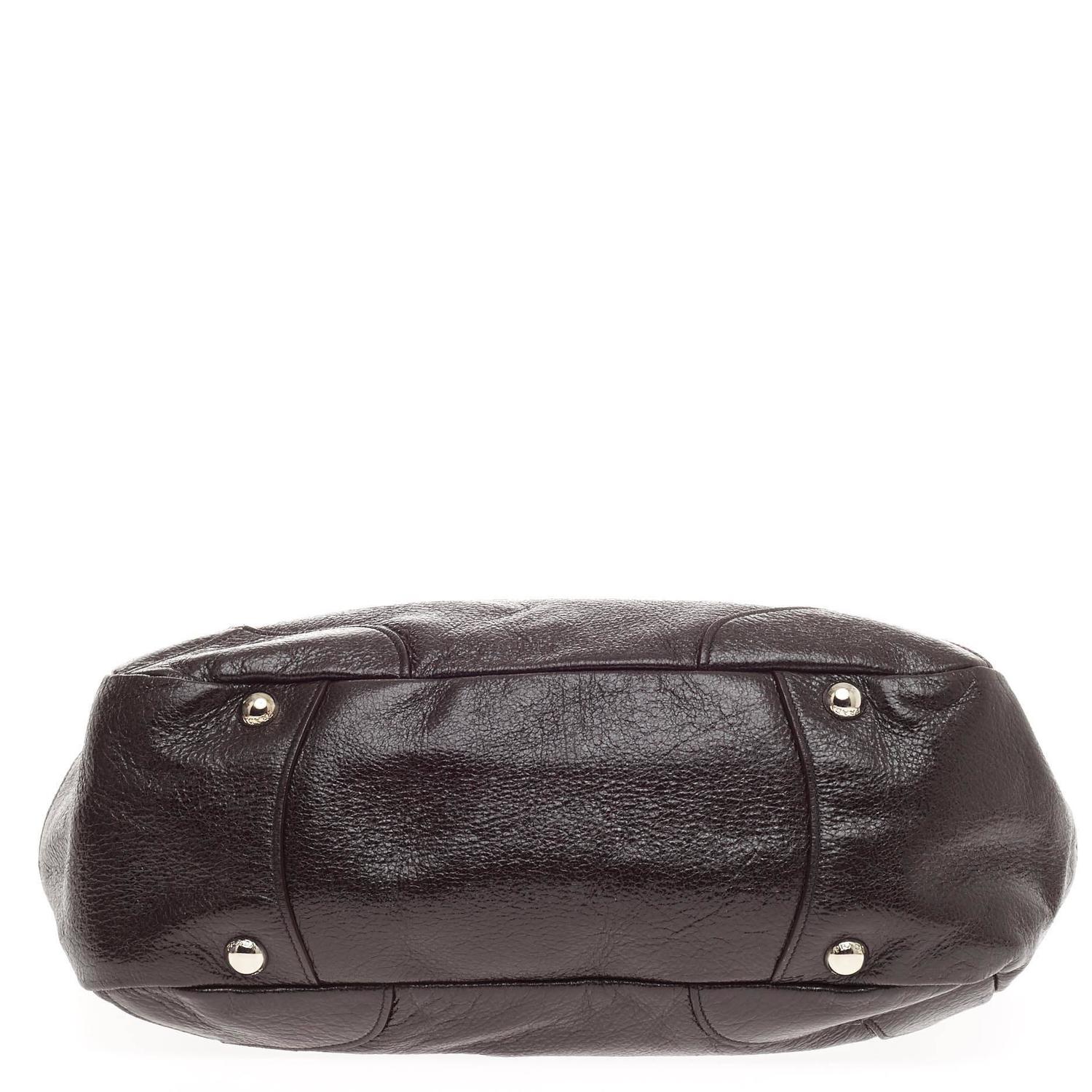 Prada Lux Chain Side Pocket Hobo Cervo Leather Large For Sale at ...