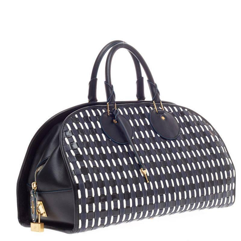 Black Proenza Schouler Kiri Bowler Bag Woven Leather
