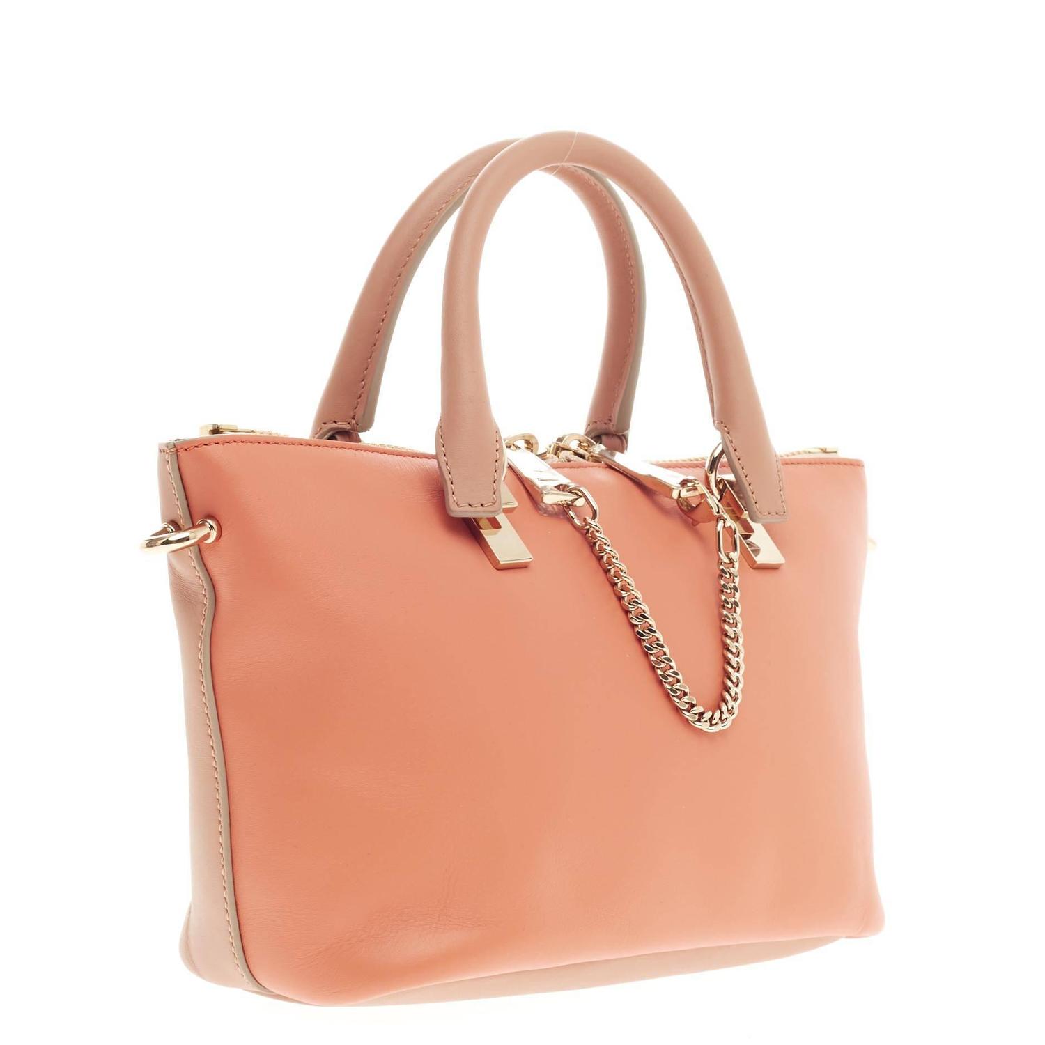 Chloe Baylee Satchel Bicolor Leather Mini For Sale at 1stdibs
