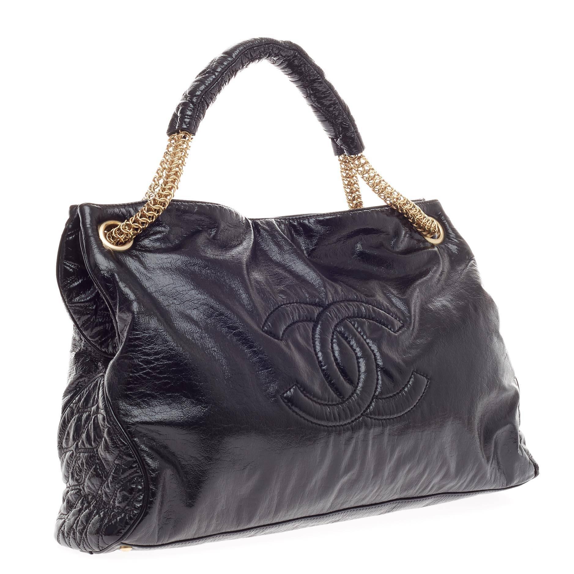 Chanel Rodeo Drive Tote Patent Vinyl In Good Condition In NY, NY