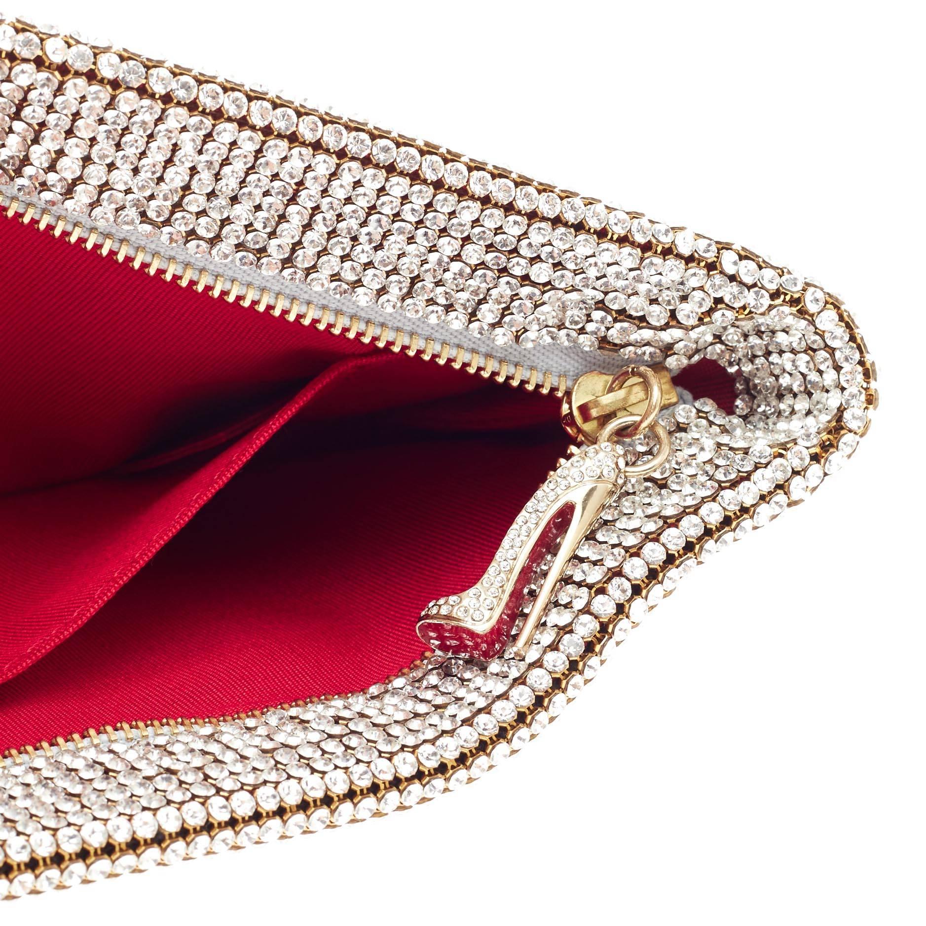 Christian Louboutin Maykimay Clutch Strass In Good Condition In NY, NY
