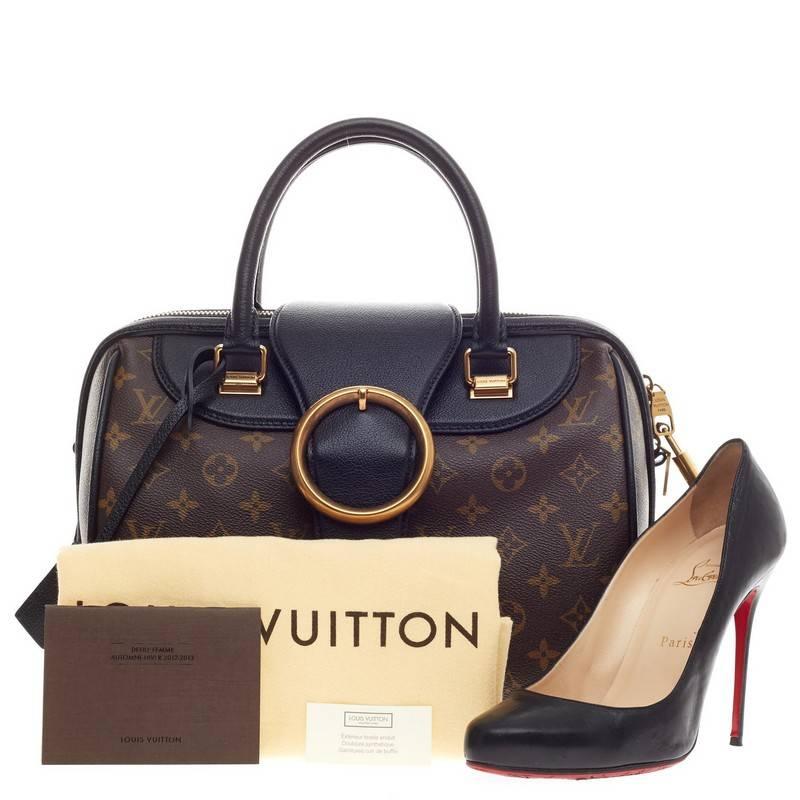 This authentic Louis Vuitton Speedy Limited Edition Golden Arrow presented in the brand's Fall/Winter 2012 Collection draws inspiration from a 1920s luxury boat train reimagined for today's chic traveler. Crafted from Louis Vuitton’s signature brown