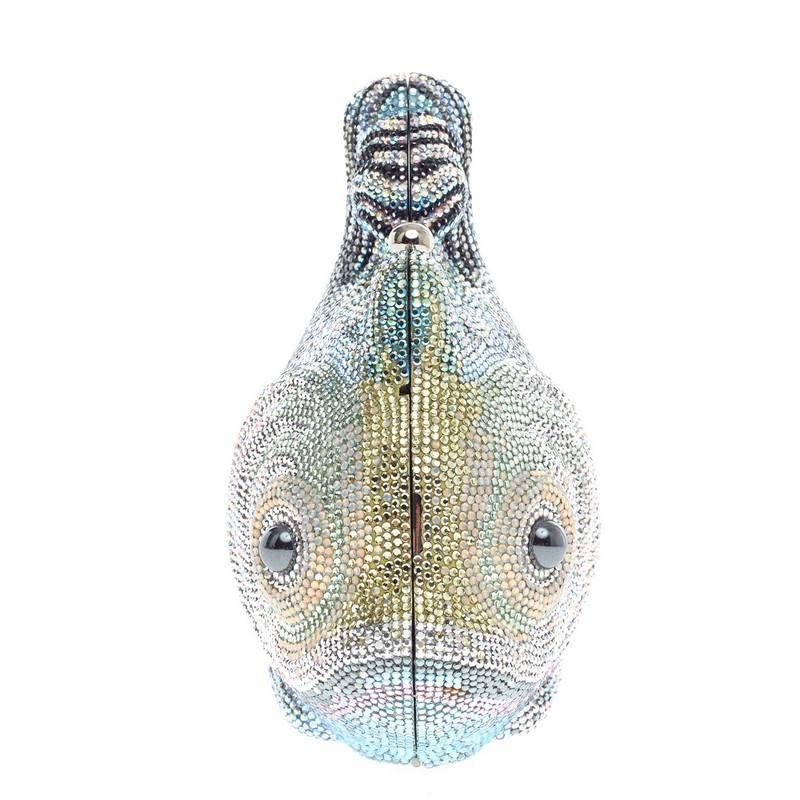 Judith Leiber Fish Minaudiere Crystal Small In Good Condition In NY, NY