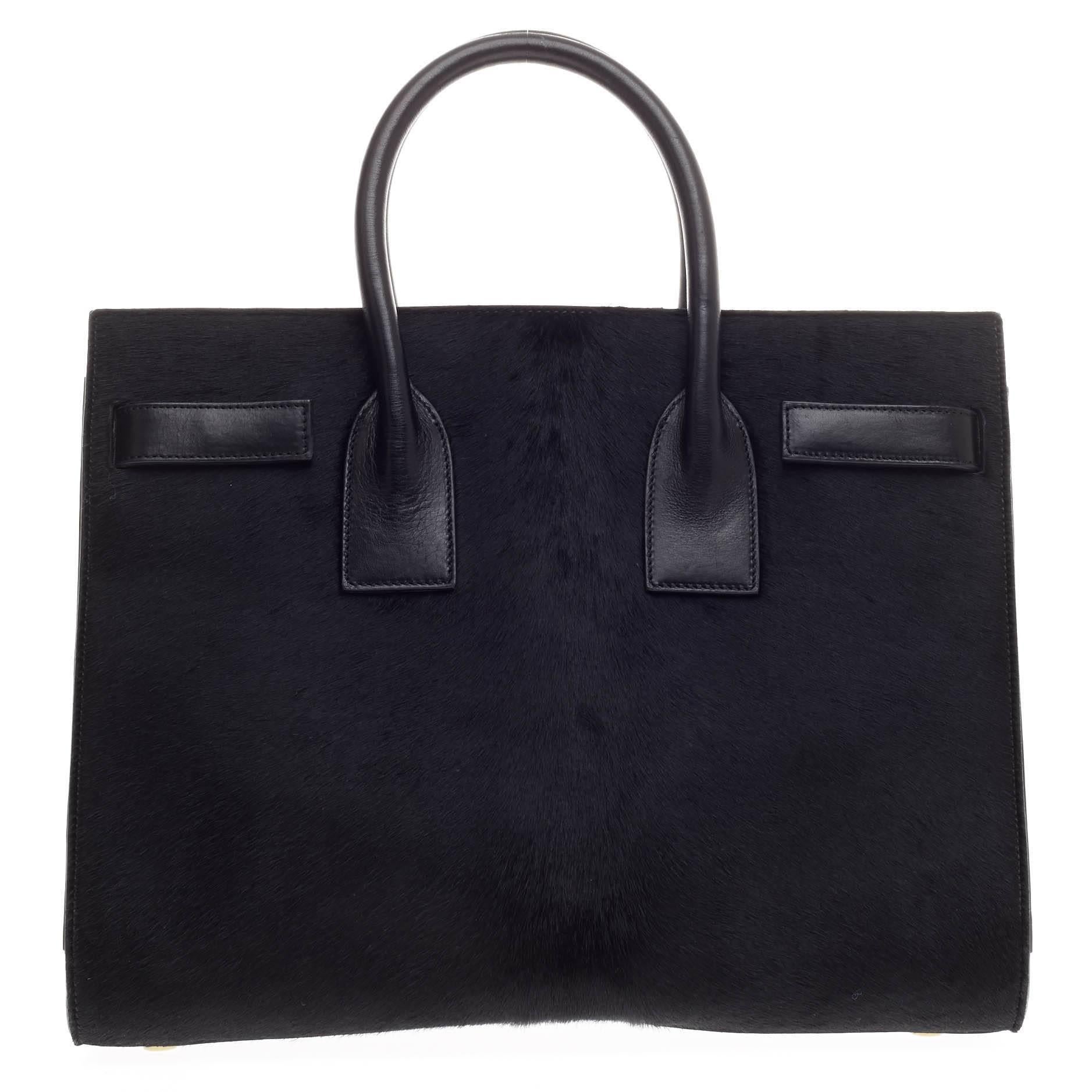 Saint Laurent Sac De Jour Pony Hair Small In Good Condition In NY, NY