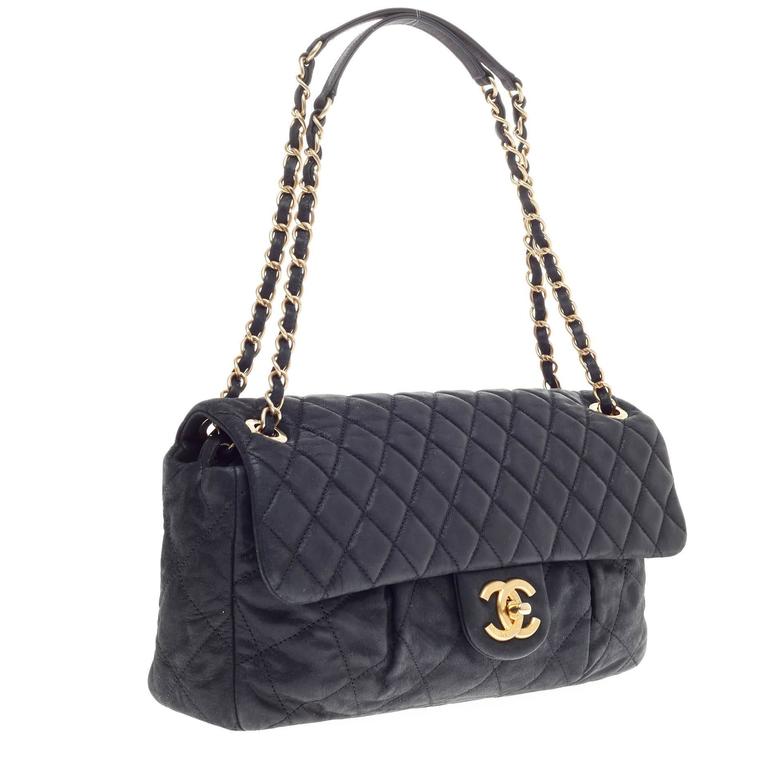 Chanel Chic Quilt Flap Bag Quilted Iridescent Leather Large at