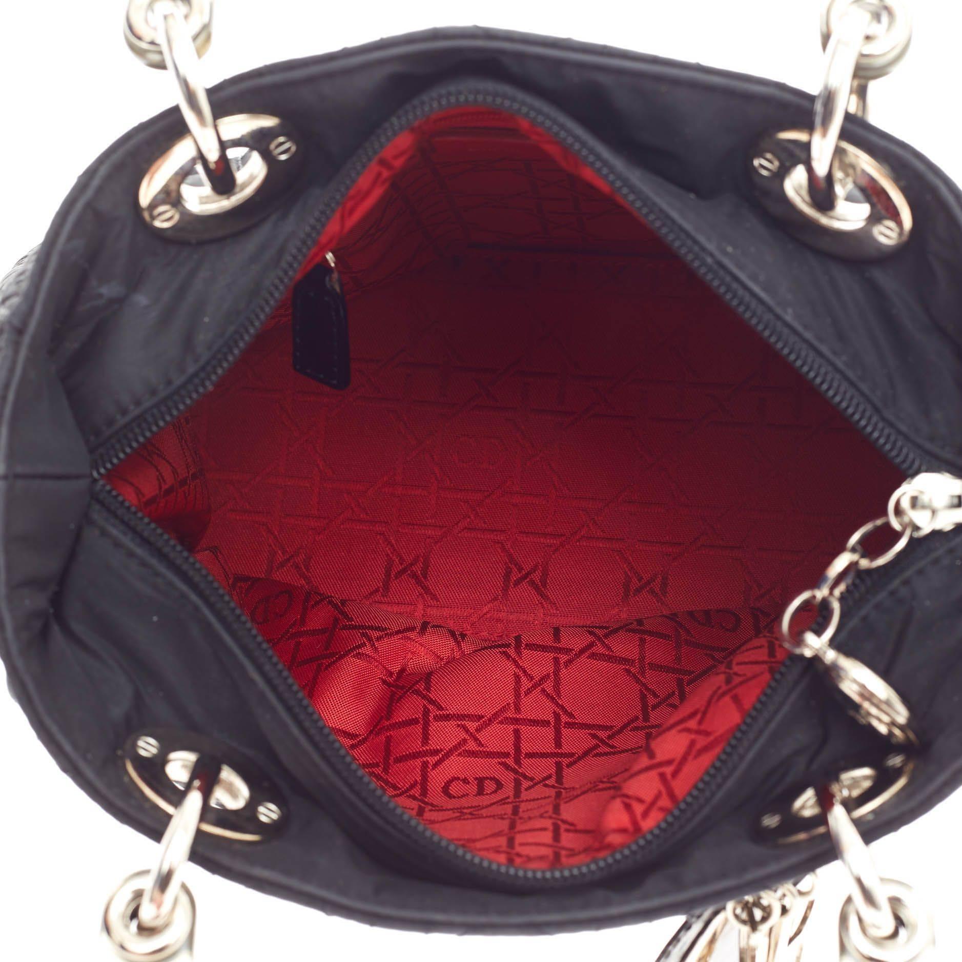 Christian Dior Lady Dior Cannage Quilt Nylon Medium 1