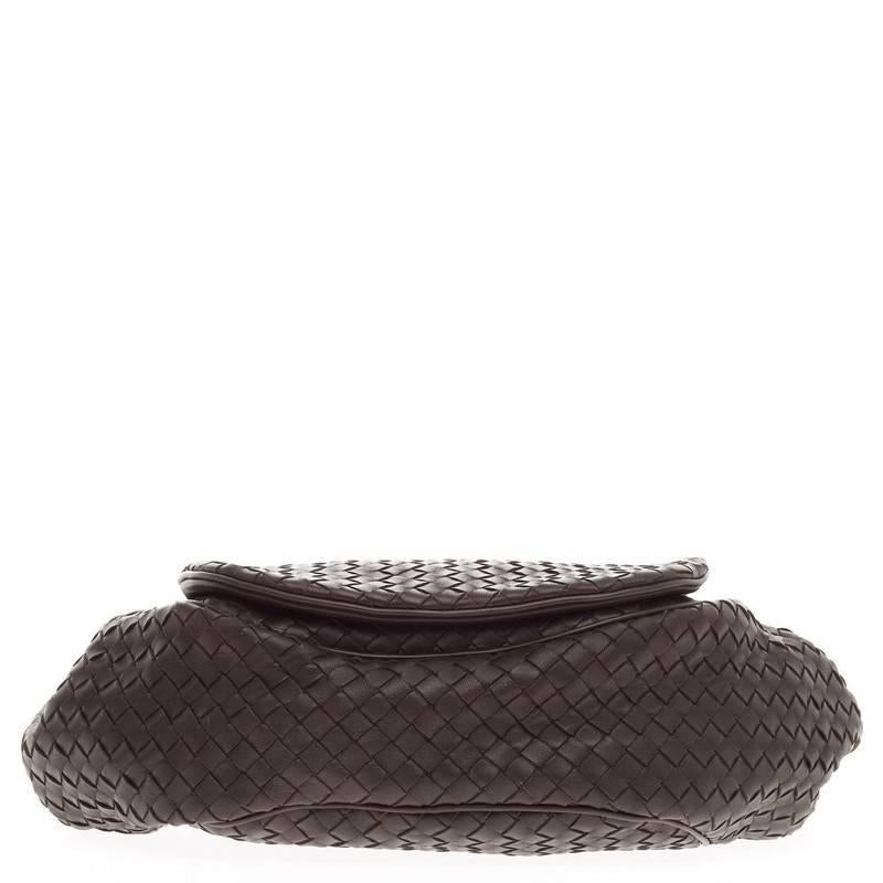 Black Bottega Veneta Flap Messenger Bag Intrecciato Nappa Medium