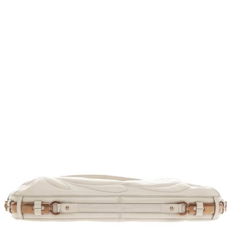 Women's or Men's Salvatore Ferragamo Fergie Hobo Embroidered Leather