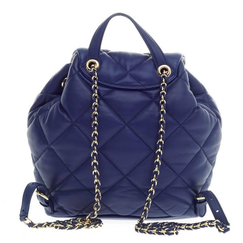 Salvatore Ferragamo Giuliette Backpack Quilted Leather In Good Condition In NY, NY