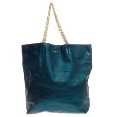 Lanvin Paper Bag Tote Metallic Lambskin Large