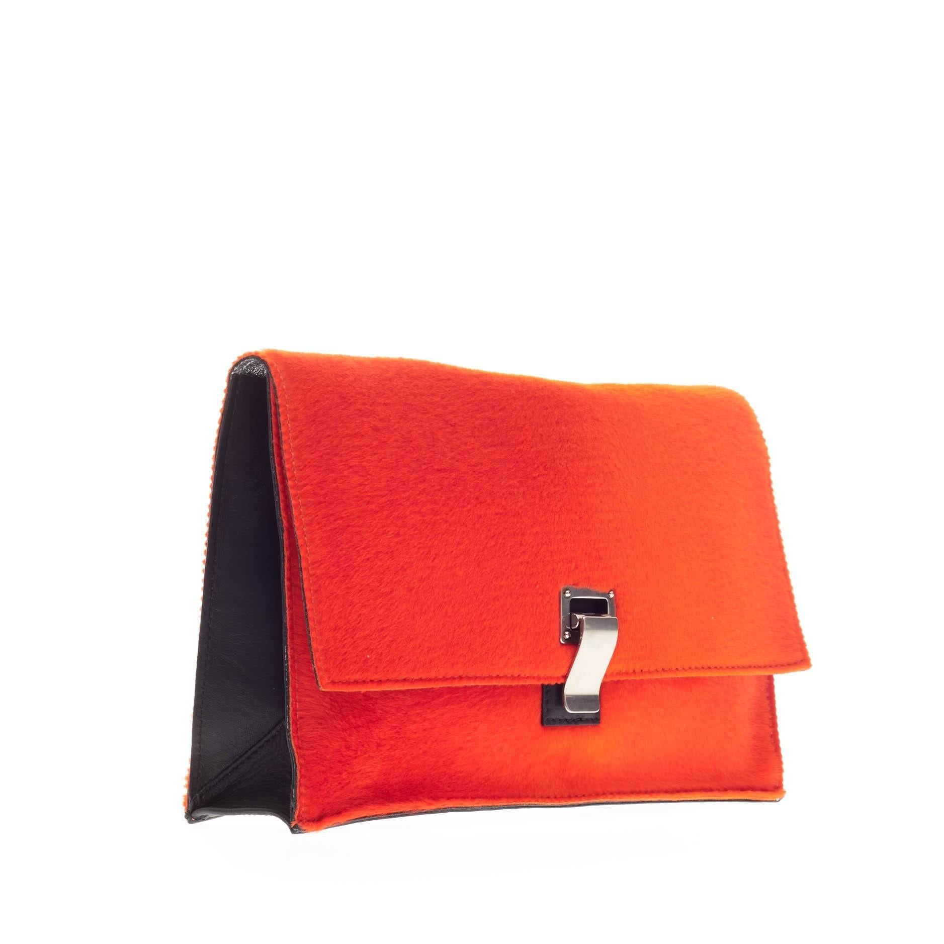 Red Proenza Schouler Lunch Bag Pony Hair