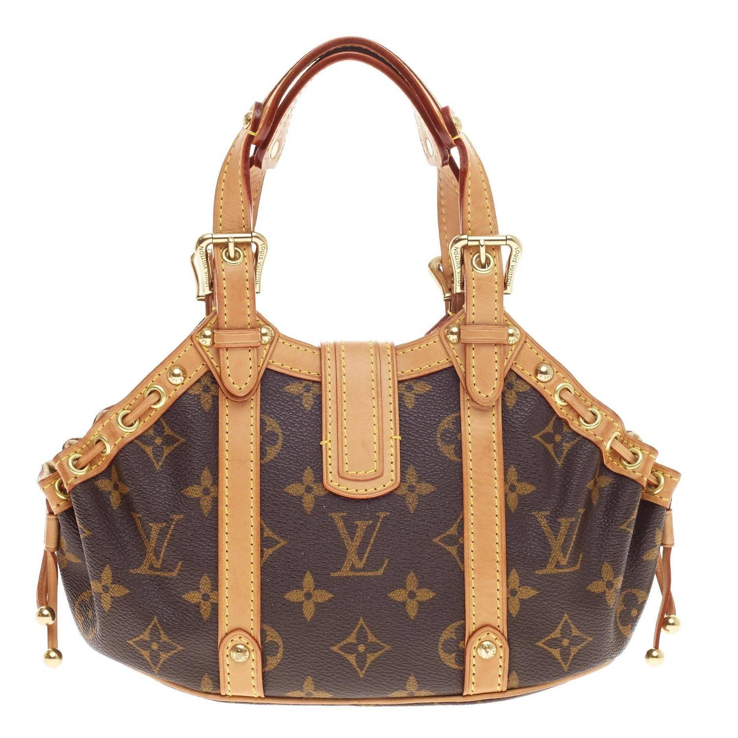 LOUIS VUITTON Cuir Gold Monogram Embossed Theda PM - Sale