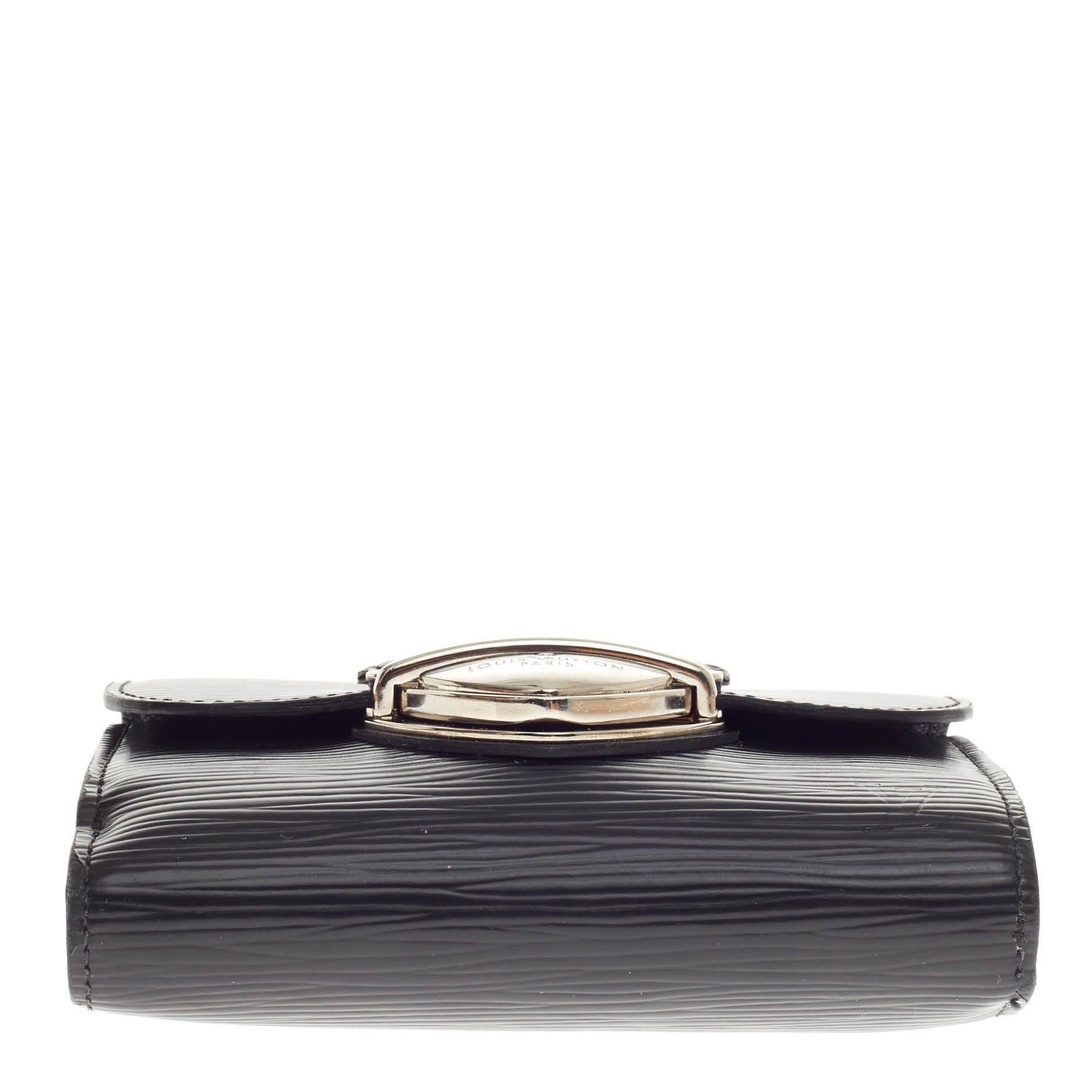 Black Louis Vuitton Joey Wallet Epi Leather