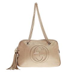 Gucci Soho Chain Zipped Shoulder Bag Leather Small