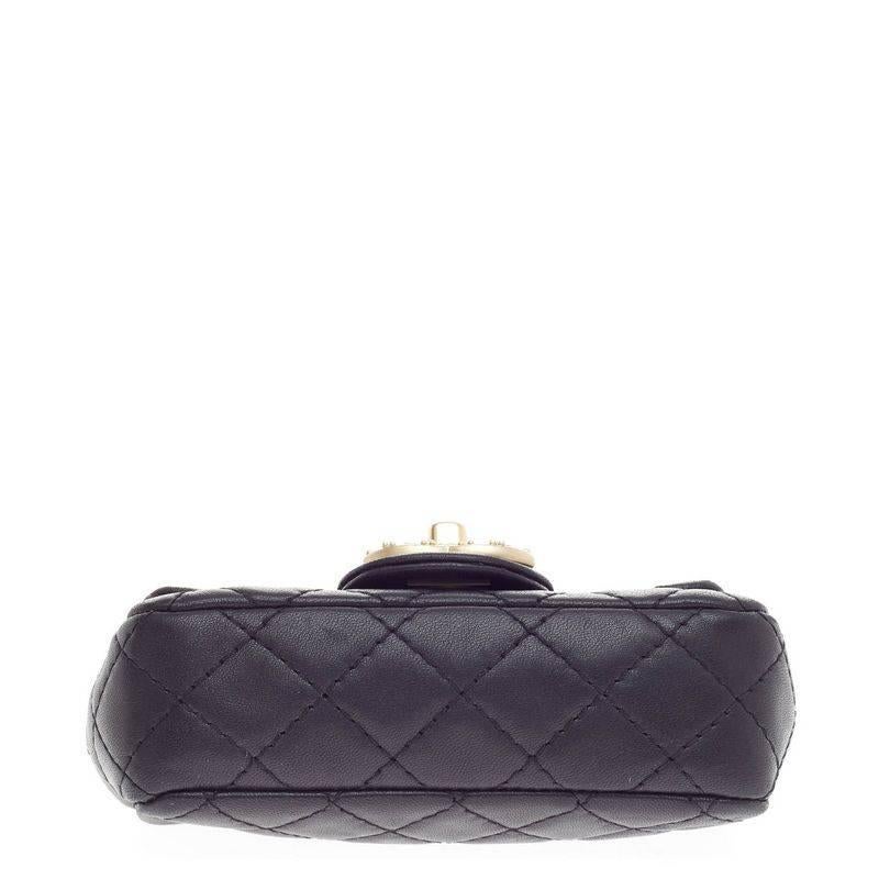 Chanel Precious Jewel Flap Quilted Lambskin Extra Mini In Good Condition In NY, NY