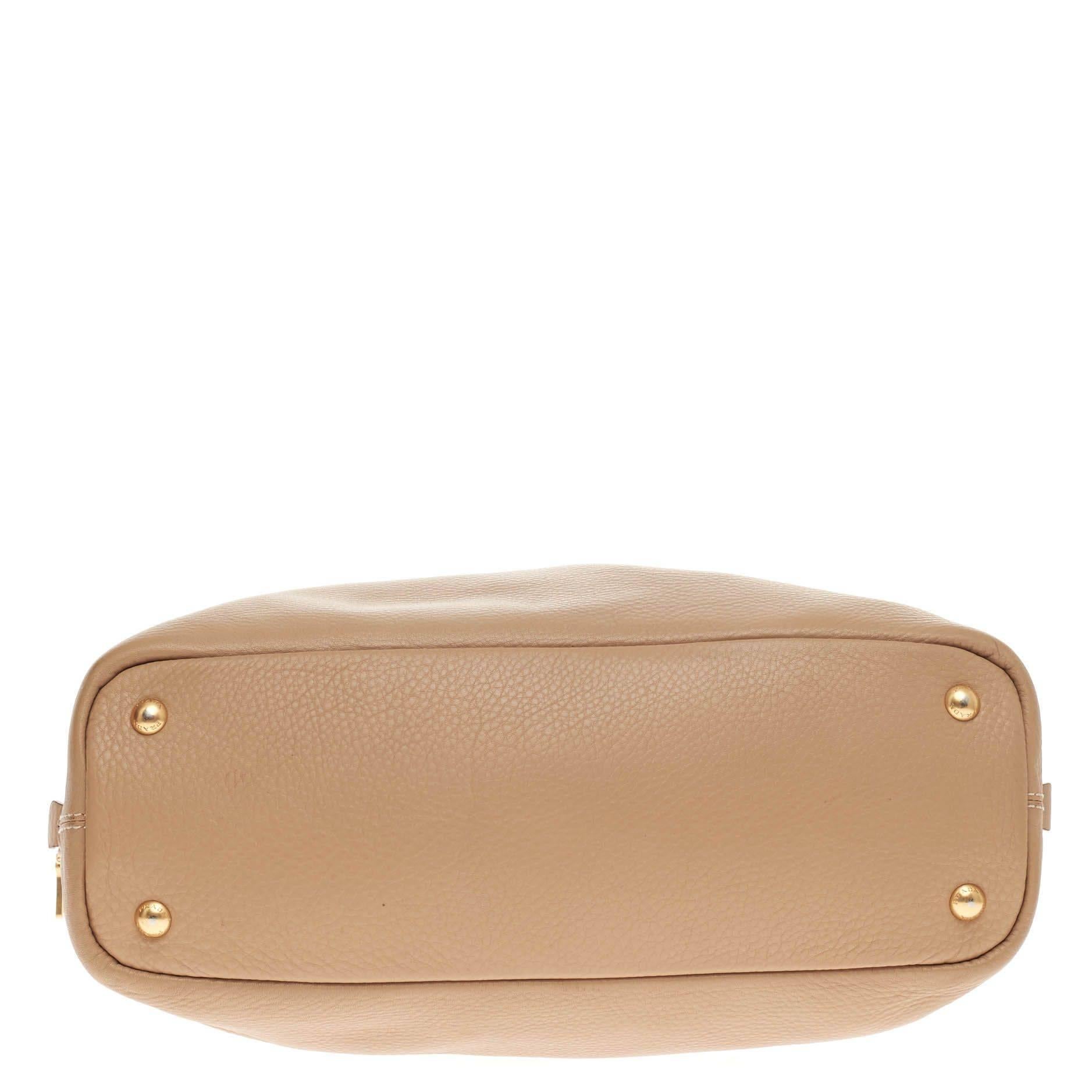Prada Side Zip Shopper Tote Vitello Daino Groß 1