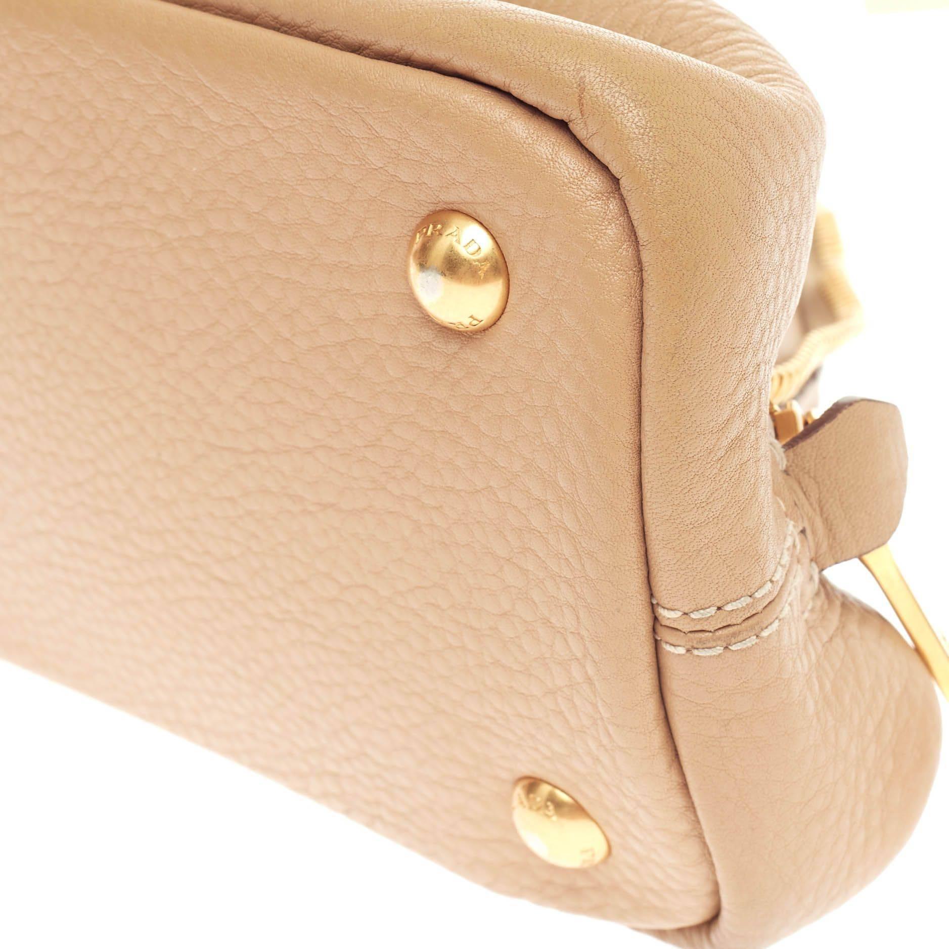 Prada Side Zip Shopper Tote Vitello Daino Groß 3