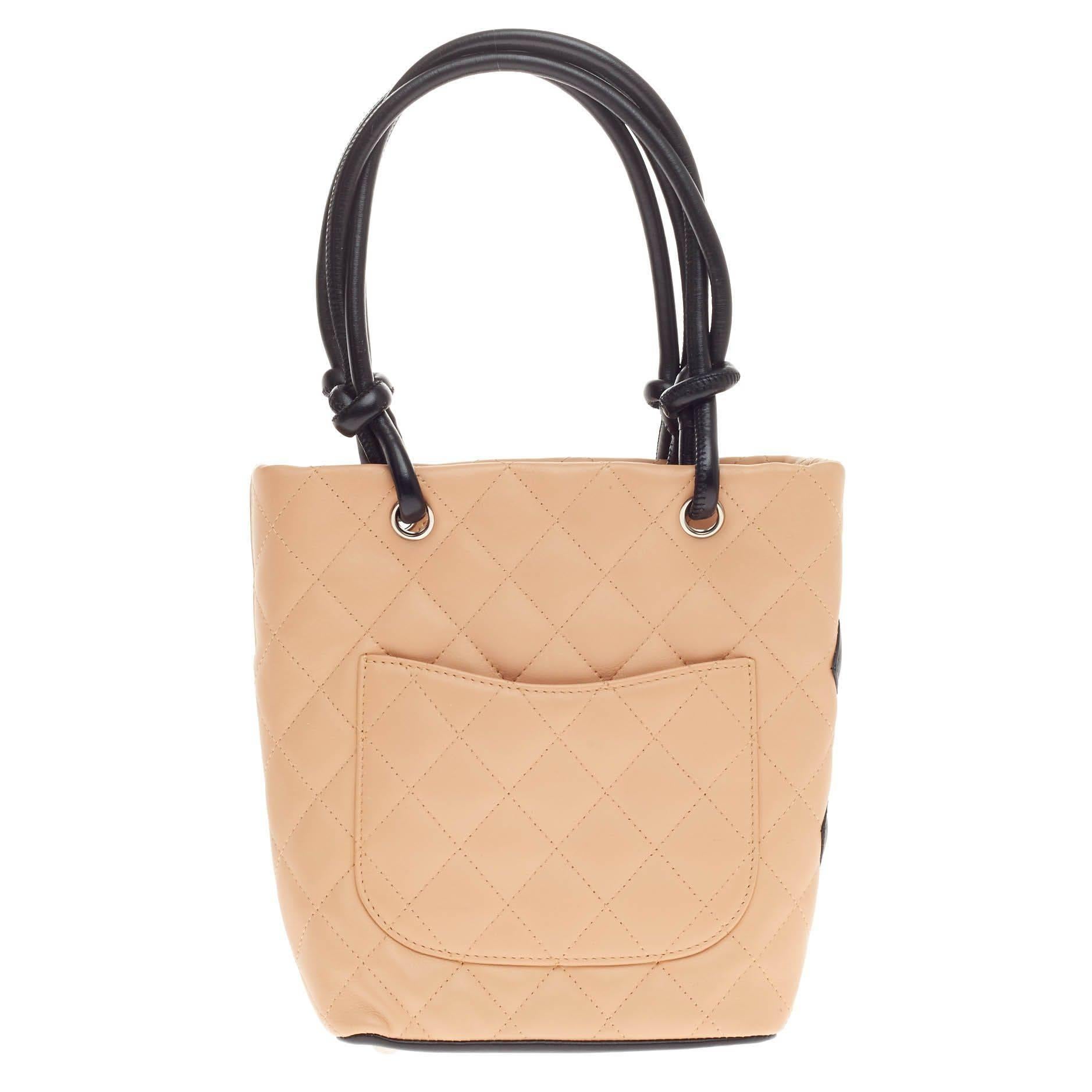 Women's or Men's Chanel Cambon Tote Quilted Leather Petite