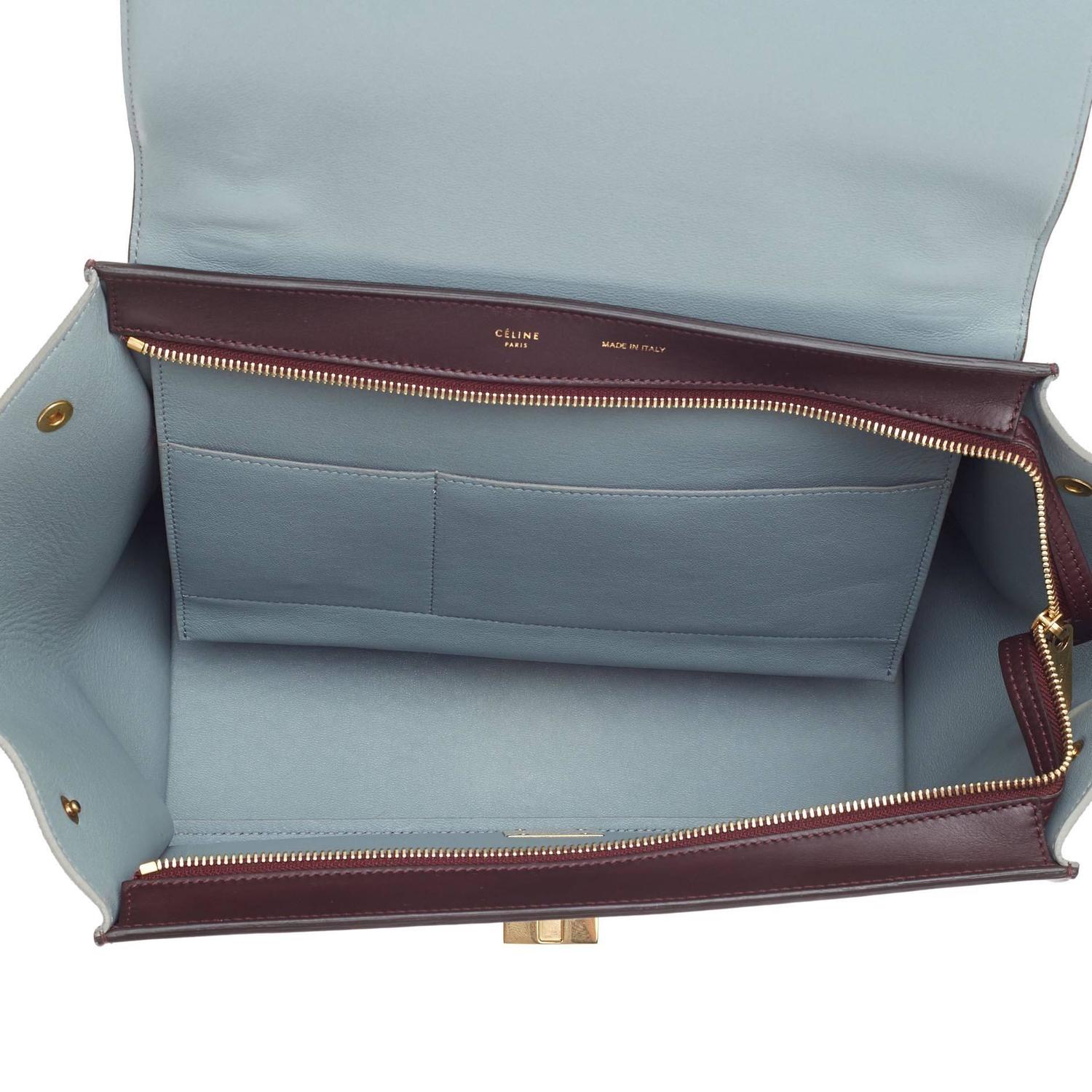 celine bags replica - celine tri-color leather suede trapeze bag ghw, celine mini ...