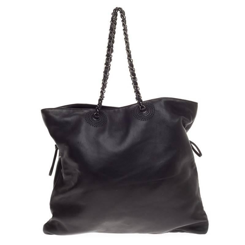 Chanel Bon Bon Tote Studded Lambskin In Good Condition In NY, NY