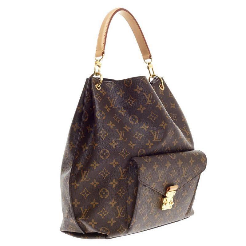 Louis Vuitton Metis Hobo Monogramm Segeltuch (Schwarz)