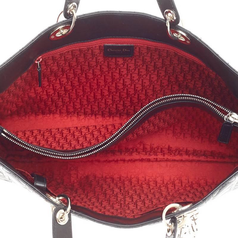 Christian Dior Lady Dior Tote Cannage Steppdecke Lammfell Groß 1