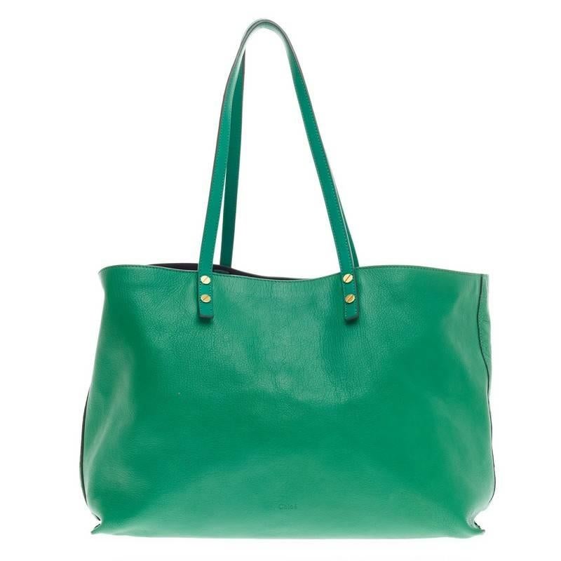 chloe tote bag green