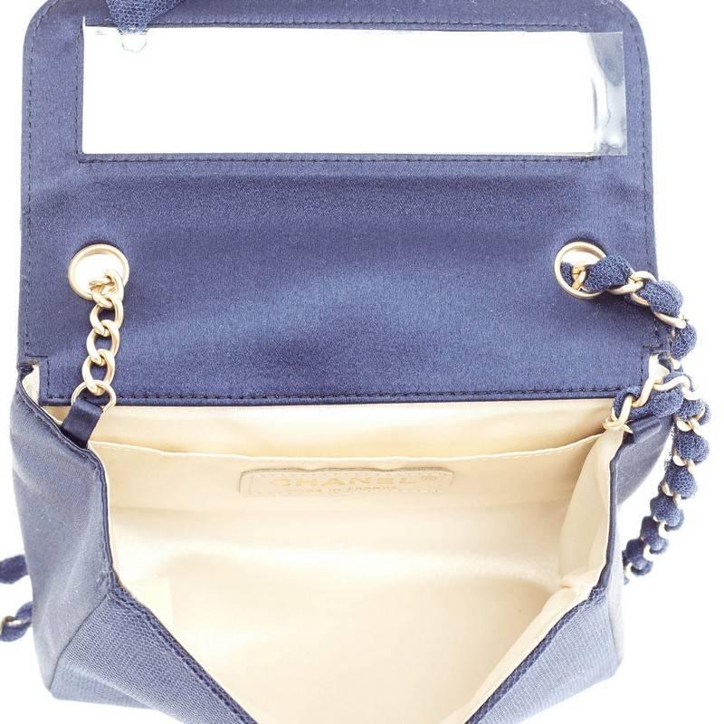 Chanel Rosette Flap Bag Satin and Mesh Mini 2