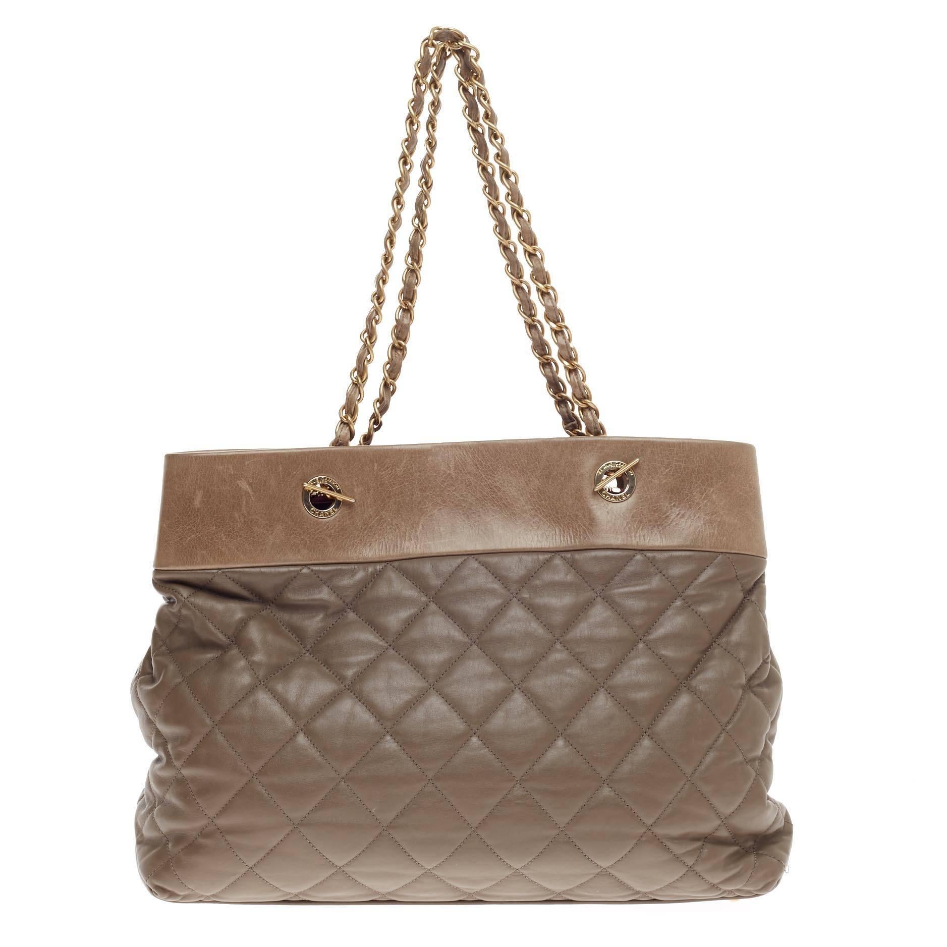 Chanel Soft Elegance Tote Distressed Calfskin Large 1