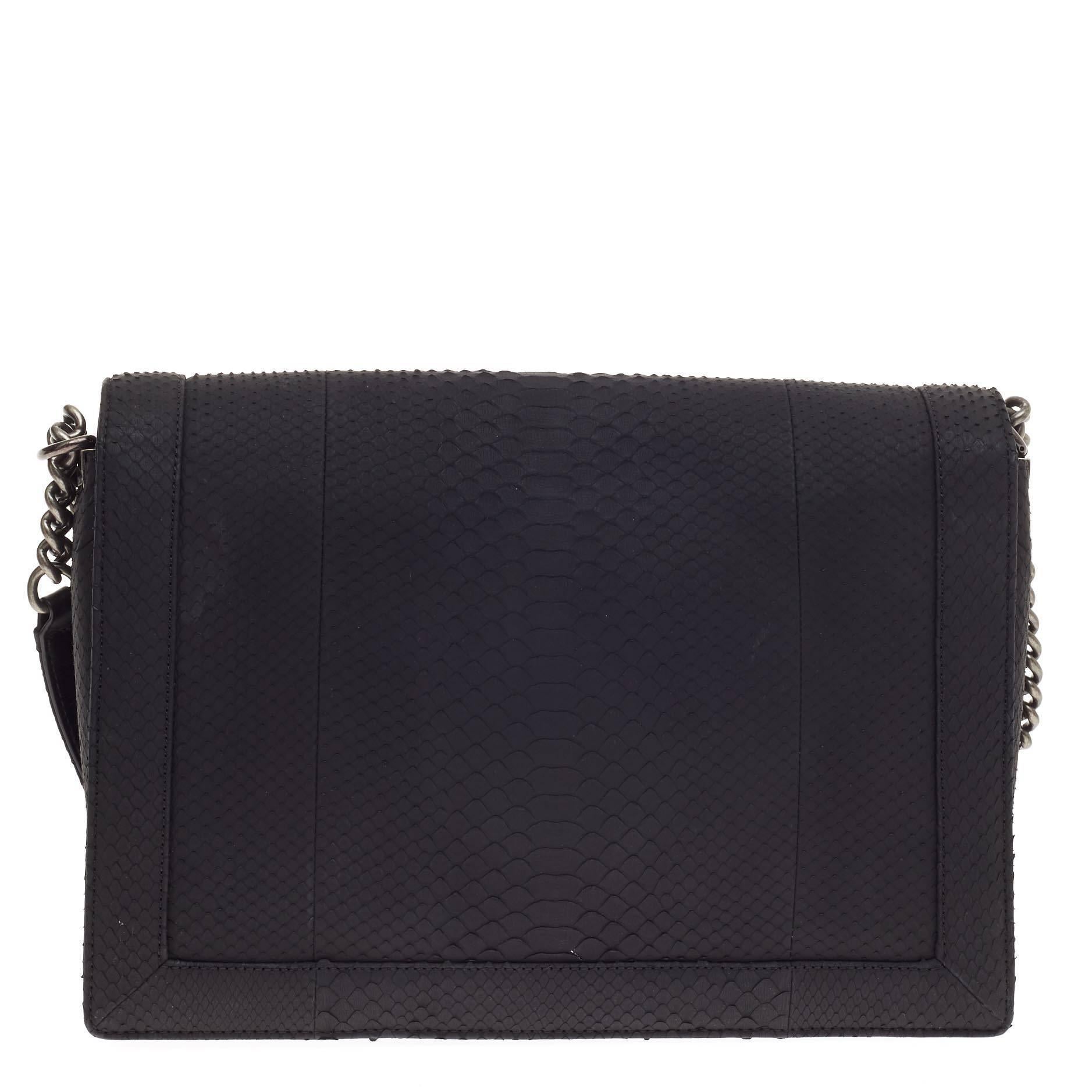 Chanel Boy Flap Matte Python XL 1