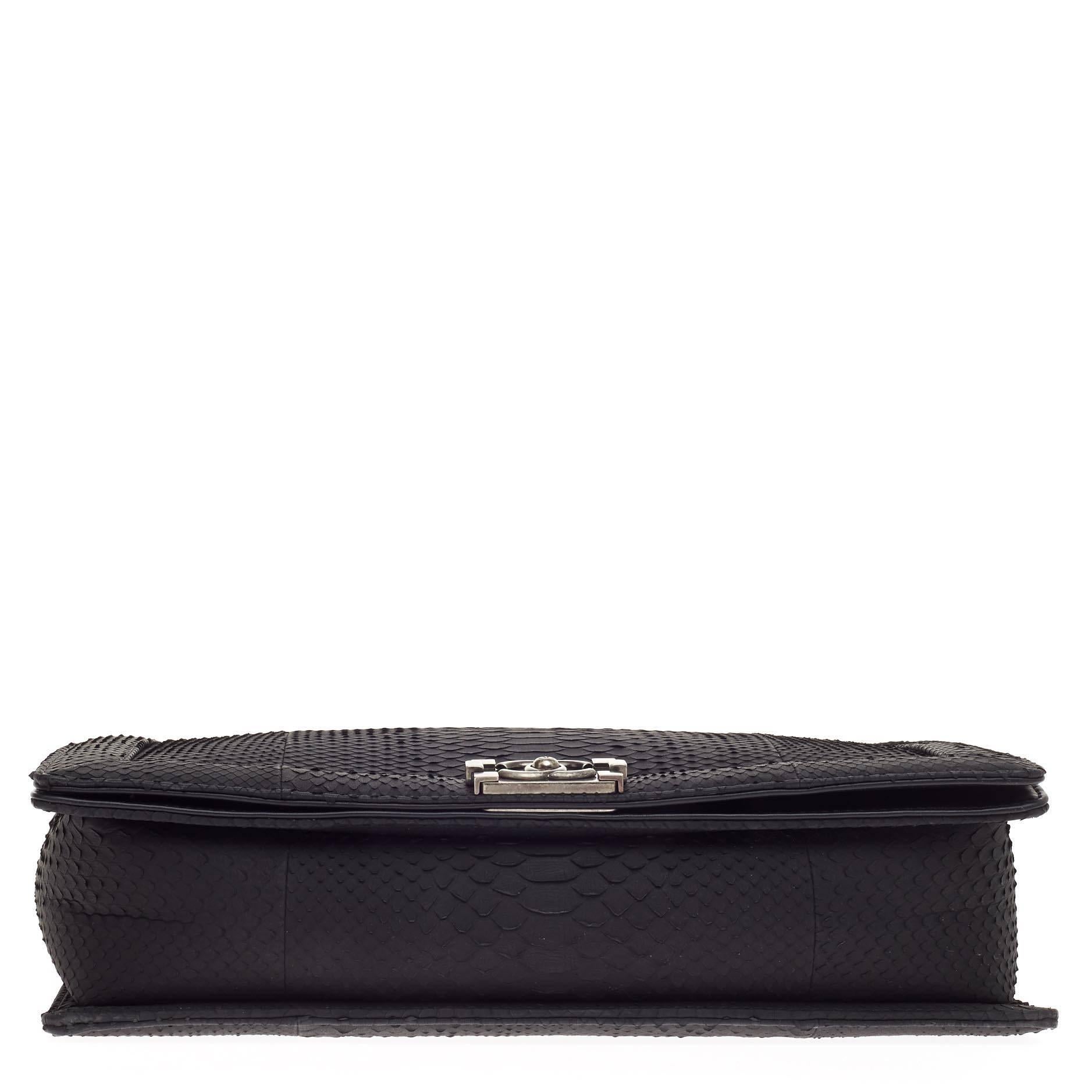 Chanel Boy Flap Matte Python XL 2
