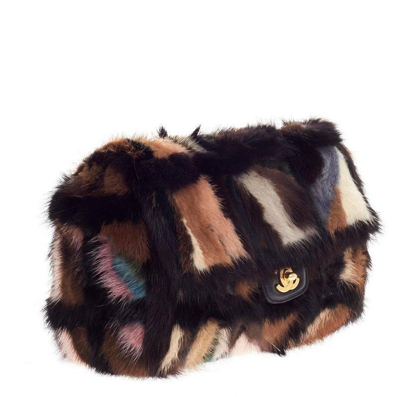 Chanel Arm Candy Multicolor Flap Mink Medium In Good Condition In NY, NY
