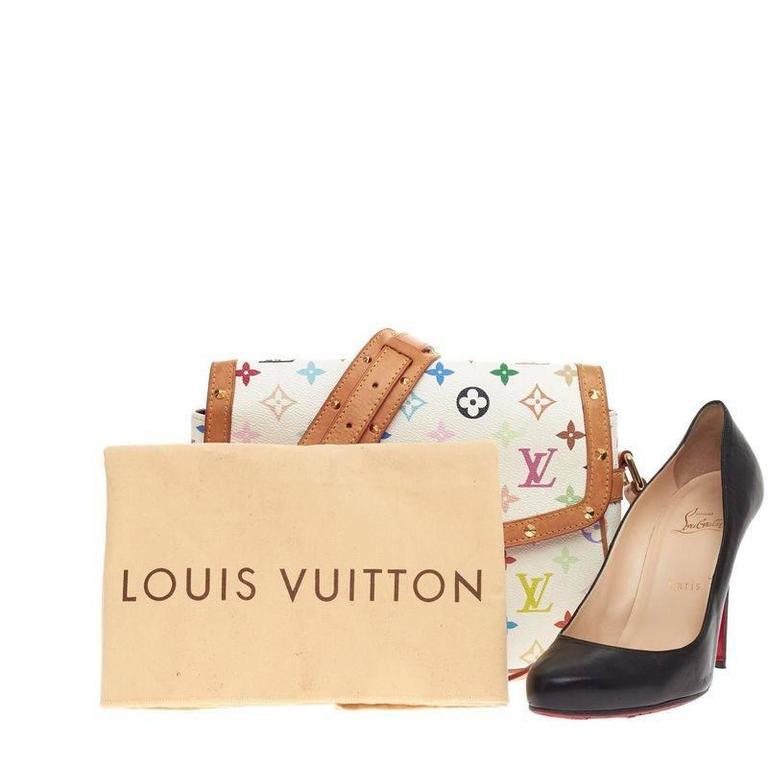 Louis Vuitton White Monogram Multicolore Sologne Multiple colors Leather  Cloth ref.117911 - Joli Closet