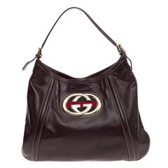 Gucci Britt Web Hobo Leather Medium