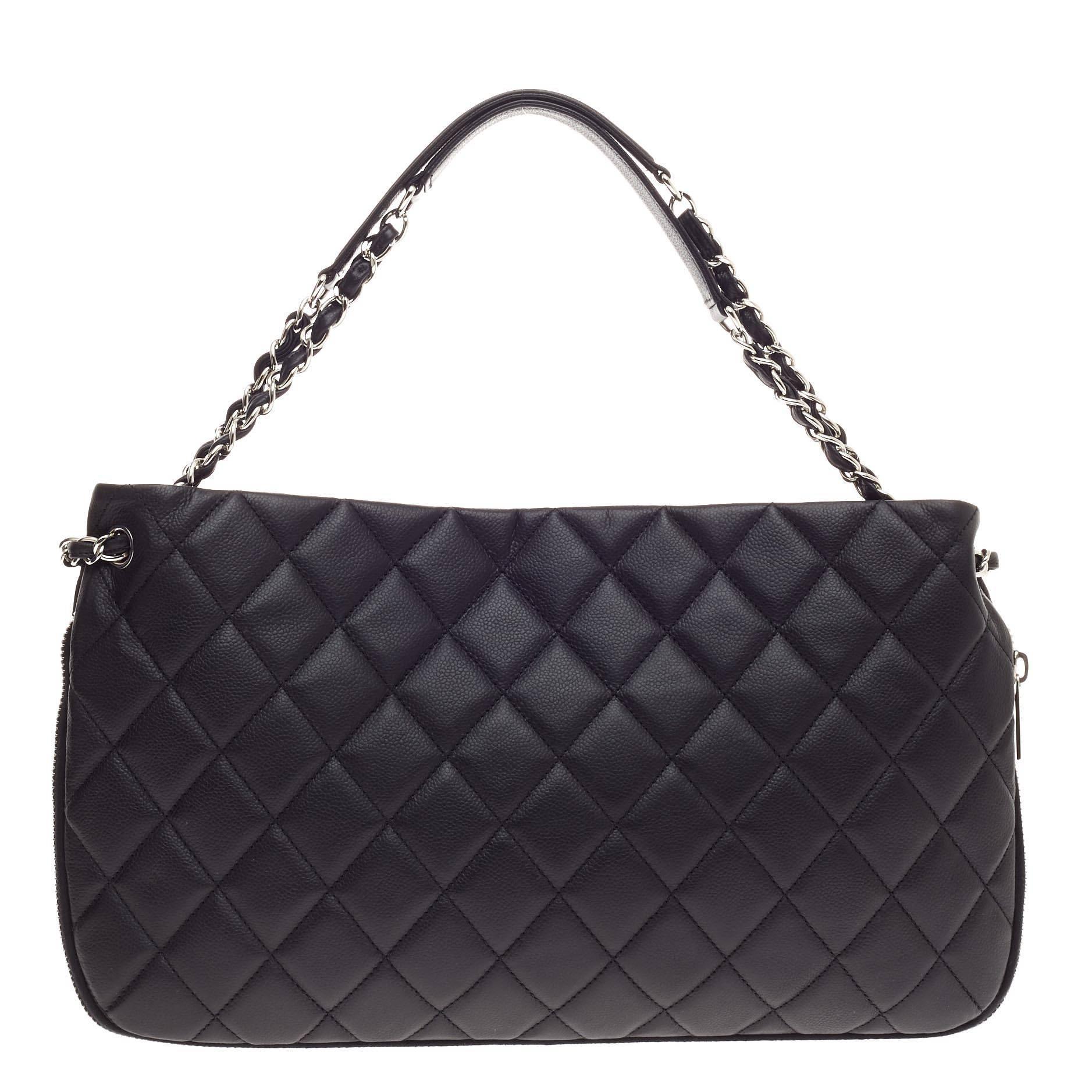 Women's or Men's Chanel Timeless CC Expandable Tote Quilted Caviar Medium