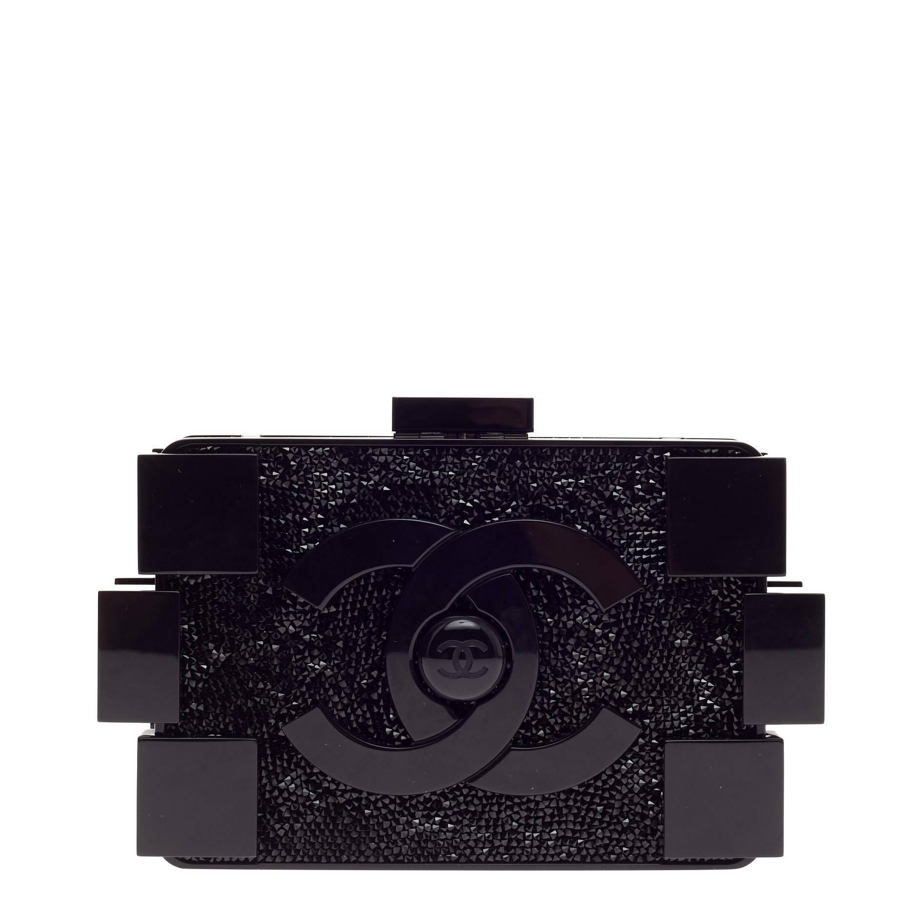 Chanel Lego Clutch Kristallverziertes Plexiglas 1