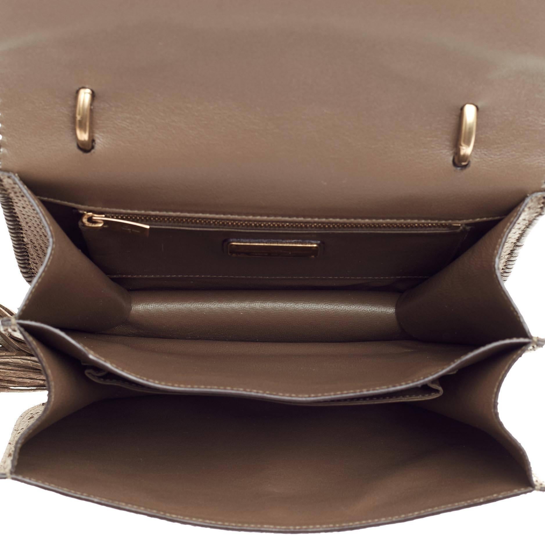 Salvatore Ferragamo Kamelia Shoulder Bag Python 2