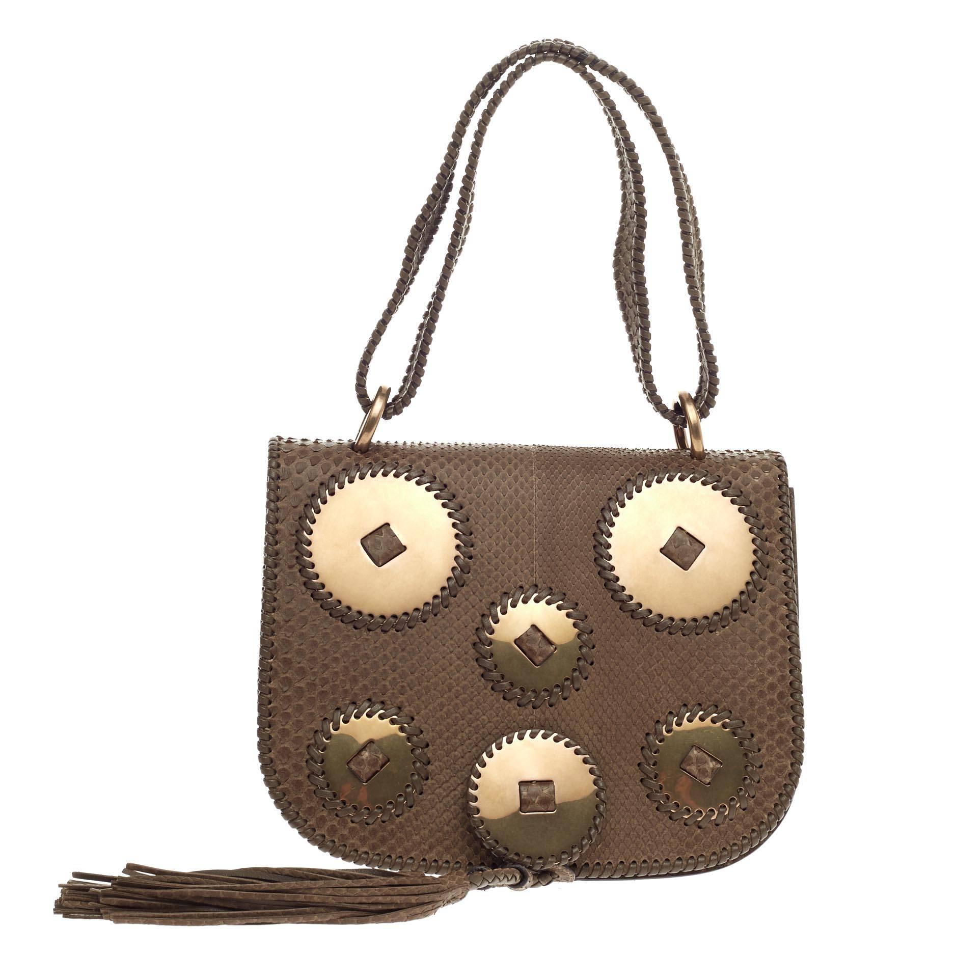 Salvatore Ferragamo Kamelia Shoulder Bag Python