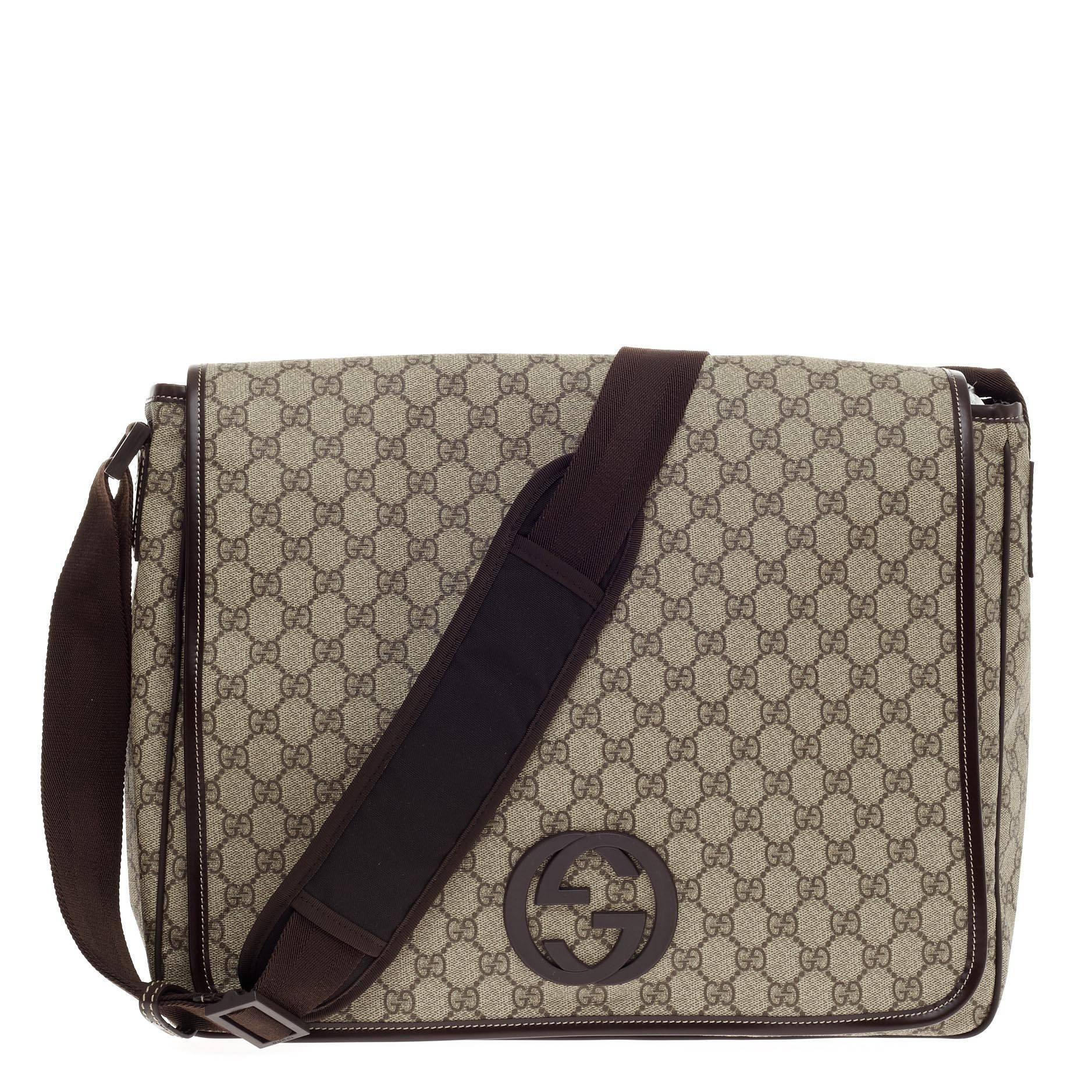 Gucci Interlocking G Messenger GG beschichtetem Segeltuch groß