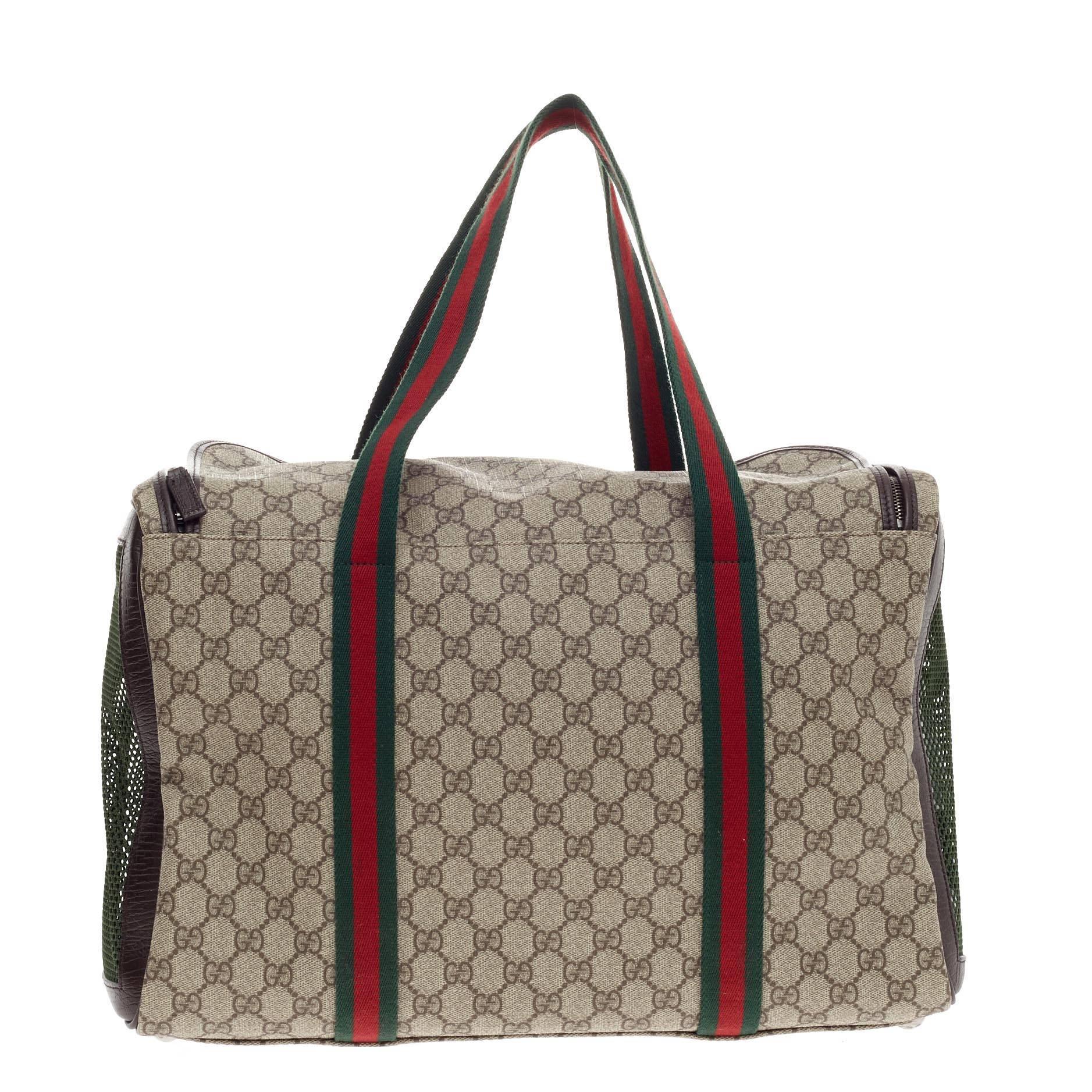Gucci Haustiertransporter GG Canvas Groß für Damen oder Herren