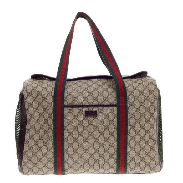 Gucci Pet Carrier GG Canvas Large at 1stDibs | gucci dog carrier, gucci cat  carrier, gucci pet limited