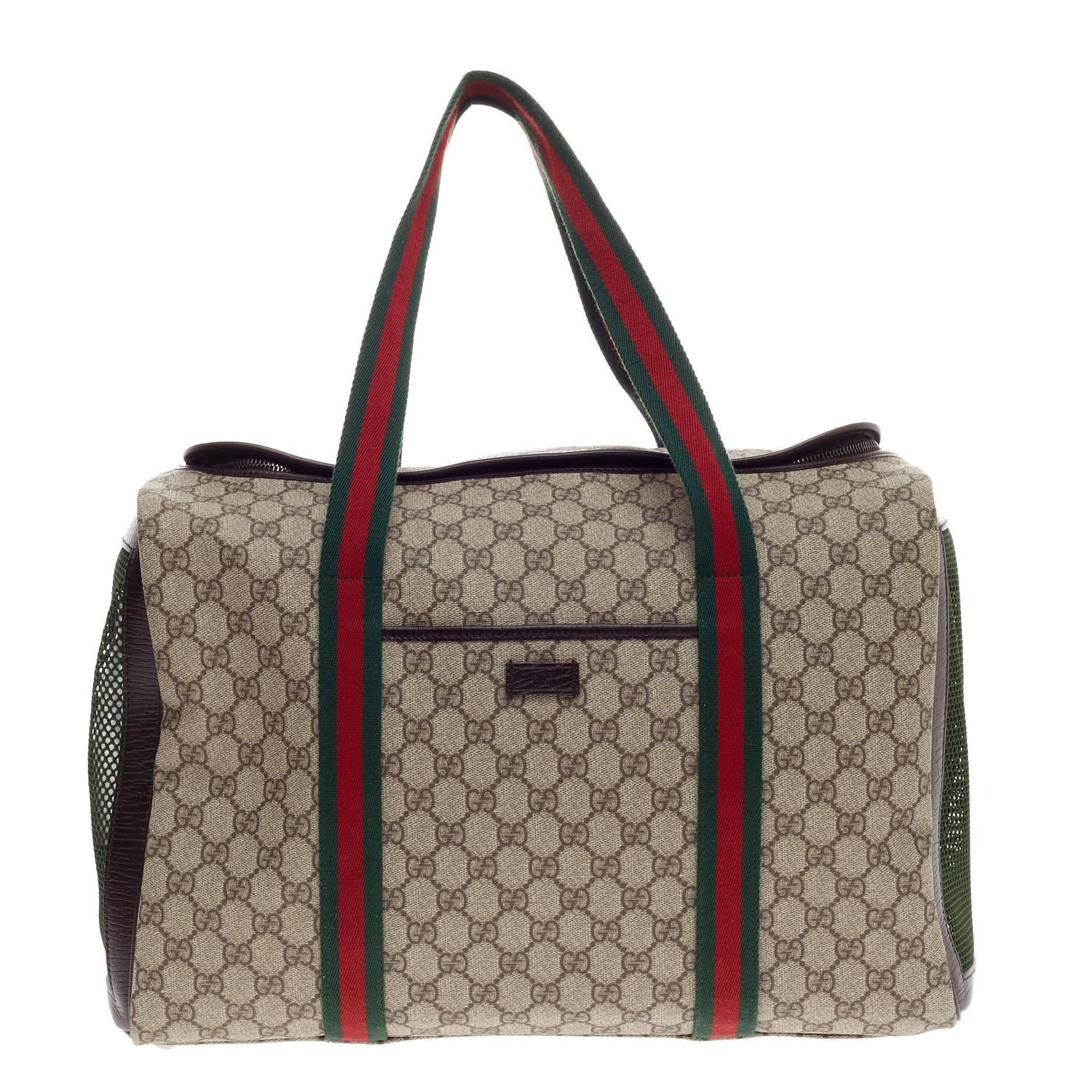 Gucci Pet Carrier GG Canvas Large at 1stdibs