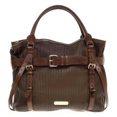 Burberry Bridle Wilton Tote Stitched Leather Medium