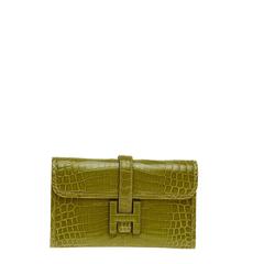 Vintage Hermes Gold Foil Jige Pm Clutch For Sale at 1stDibs