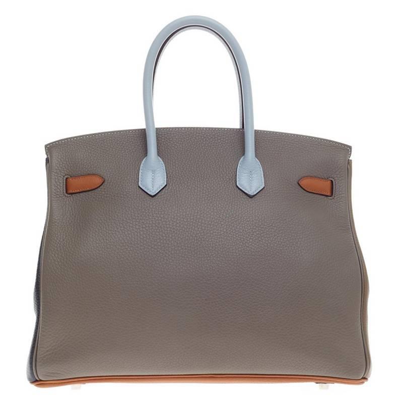Hermes Birkin Arlequin Clemence 35 In Good Condition In NY, NY