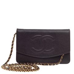 Chanel Timeless Wallet on Chain Caviar